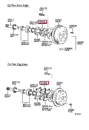 4242530040 Toyota Profiled gasket