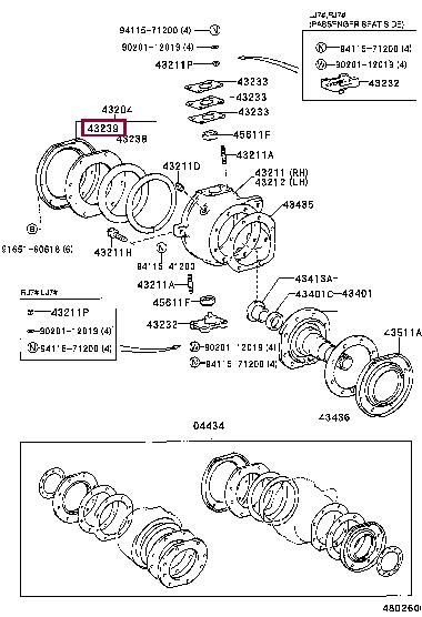 Toyota 43239-60041 SEAL OIL-DIFFERENTIAL 4323960041