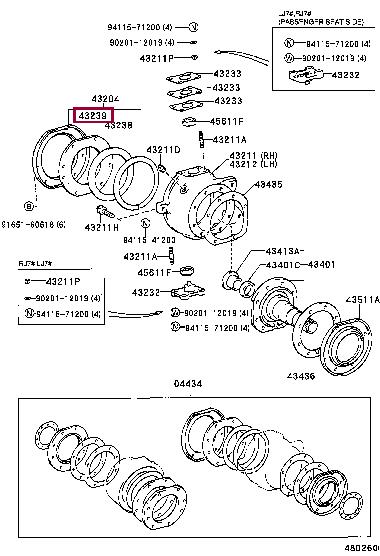 4323960041 Toyota SEAL OIL-DIFFERENTIAL