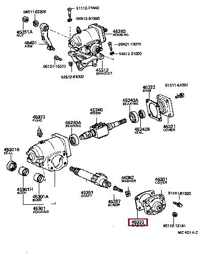 4533236010 Toyota Profiled gasket