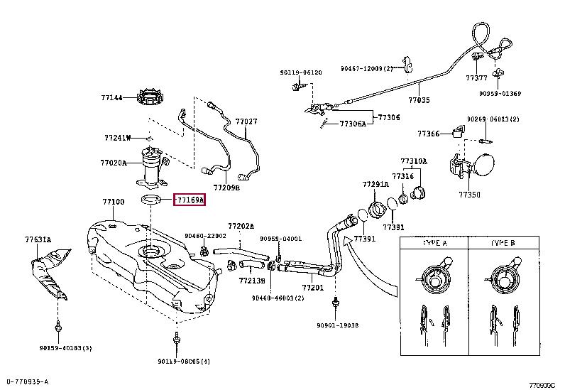 771690D010 Toyota Cylinder head gasket