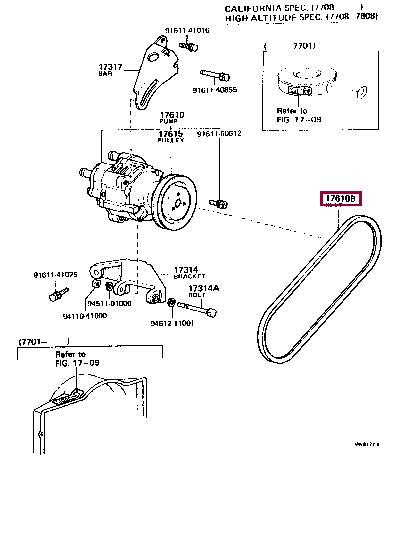 Toyota 9932200805 V-belt 9932200805