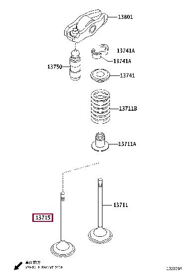 Exhaust valve Toyota: SU00100552 Toyota Exhaust valve