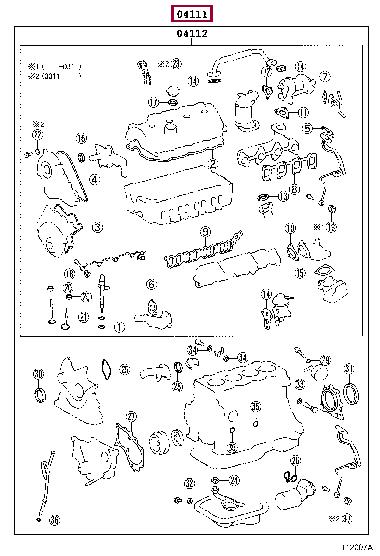 0411127130 Toyota Full Gasket Set, engine