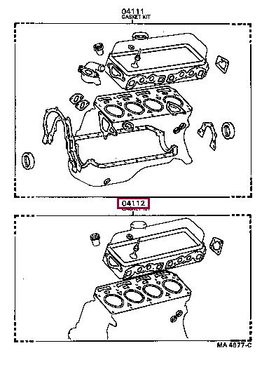 0411213023 Toyota Gasket Set, cylinder head