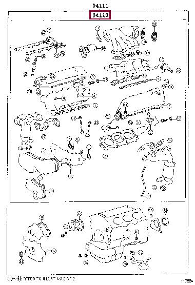 Engine head gasket Lexus RX: 0411220530 Toyota Gasket Set, cylinder head