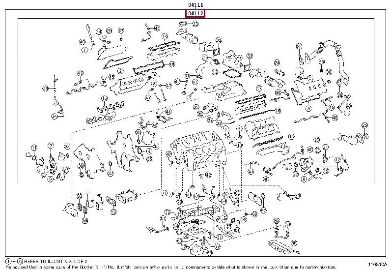 0411251022 Toyota Gasket Set, cylinder head