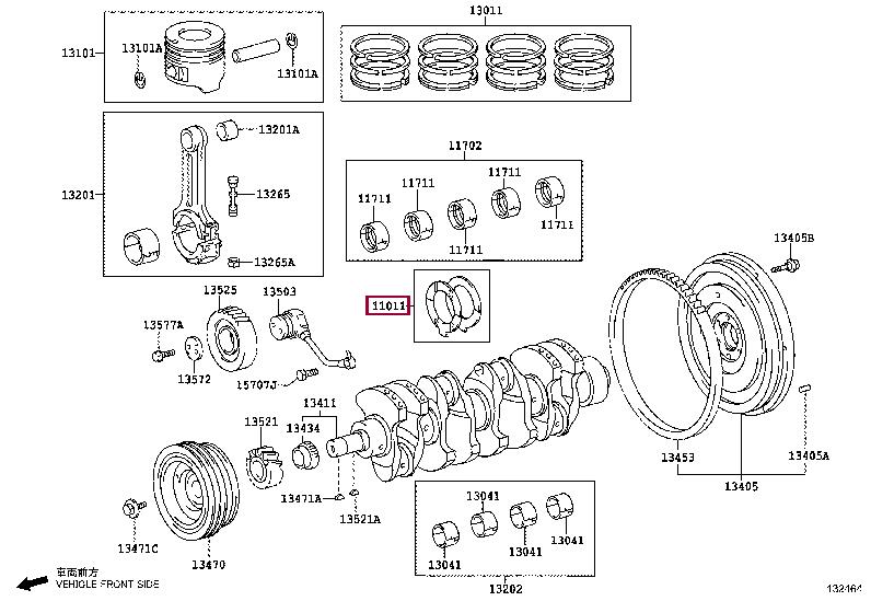 1101158020 Toyota Big End Bearings