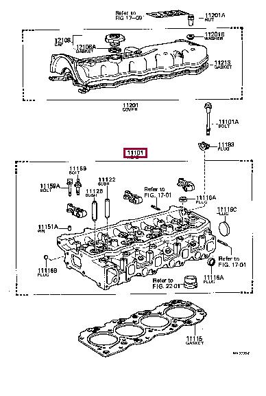 1110154024 Toyota Cylinderhead (exch)