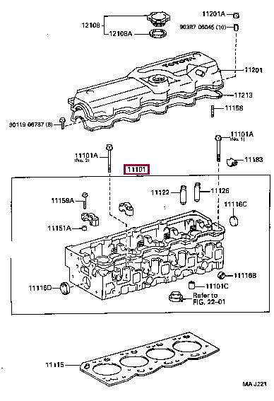 1110154131 Toyota Cylinder Head
