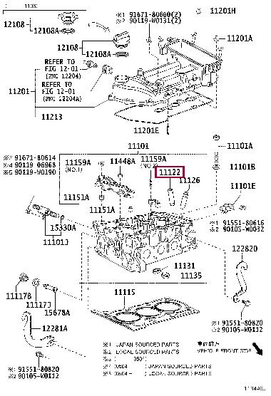 1112321010 Toyota Valve guide