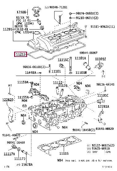 Toyota 11213-BZ010 Gasket, cylinder head cover 11213BZ010