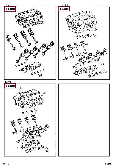 1140051020 Toyota Cylinder block assembly