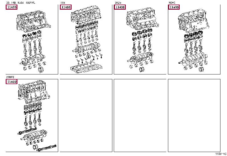 1140058190 Toyota Block assy-cylinder