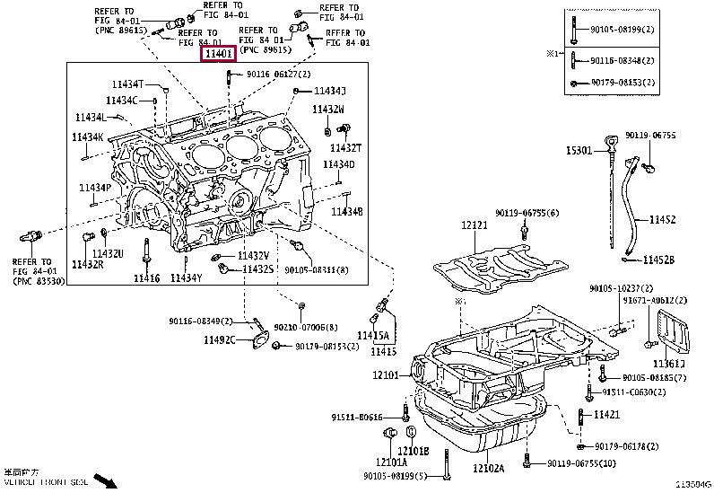 1140129725 Toyota Block assy-cylinder