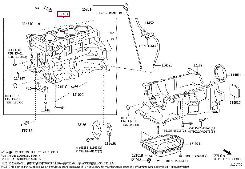 1140180883 Toyota Block assy-cylinder