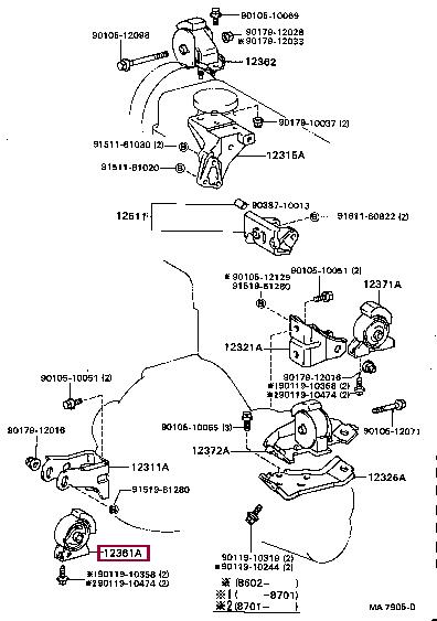 1236111020 Toyota Engine mount
