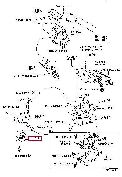 1236115091 Toyota Engine mount