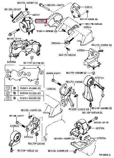 1236264080 Toyota Engine mount
