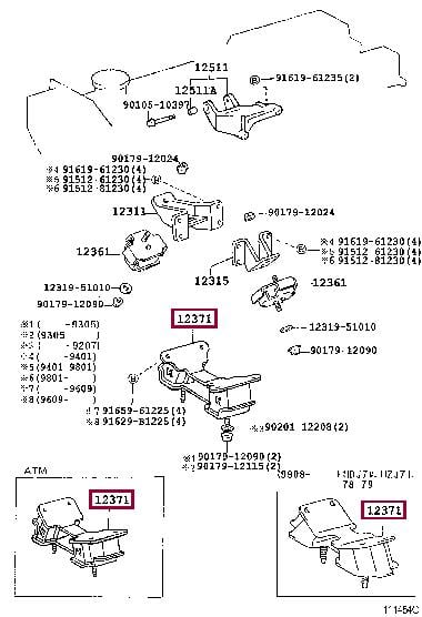 1237117120 Toyota Engine mount