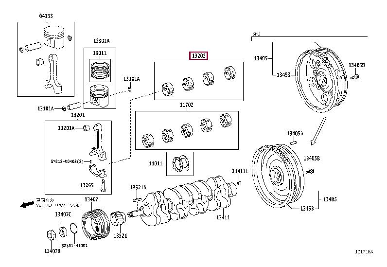 13041E0690 Toyota Connecting rod bearing