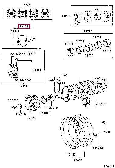 131016418103 Toyota Piston set