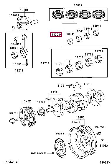 1320433040 Toyota Connecting rod bearing