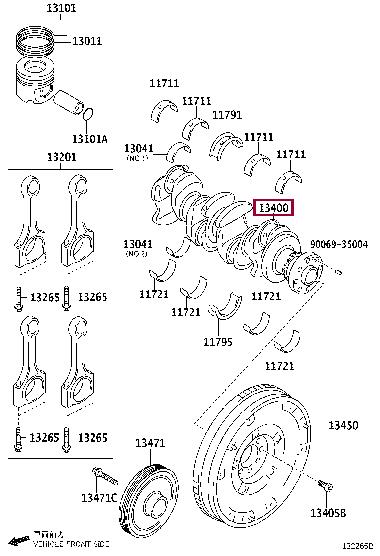 13400WA021 Toyota Crankshaft