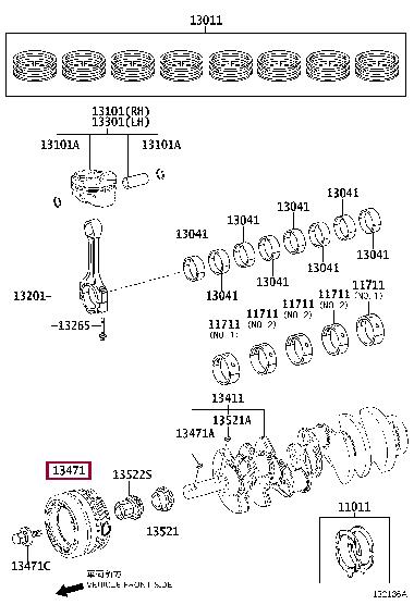 1347038070 Toyota Crankshaft pulley