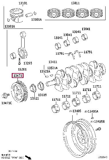 1347047100 Toyota Pulley
