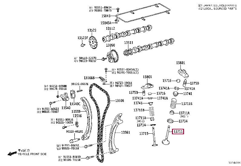 137110C031 Toyota Intake valve