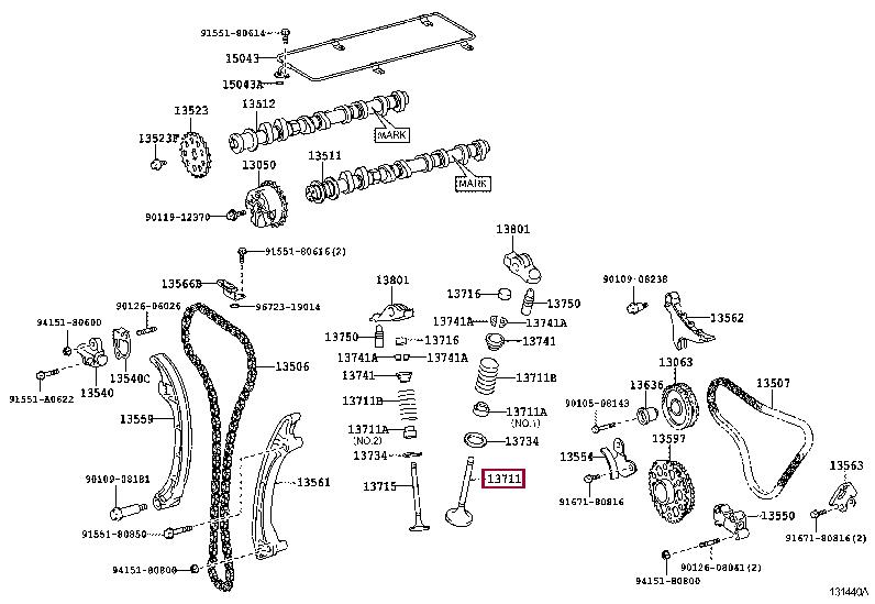 137110C060 Toyota Intake valve
