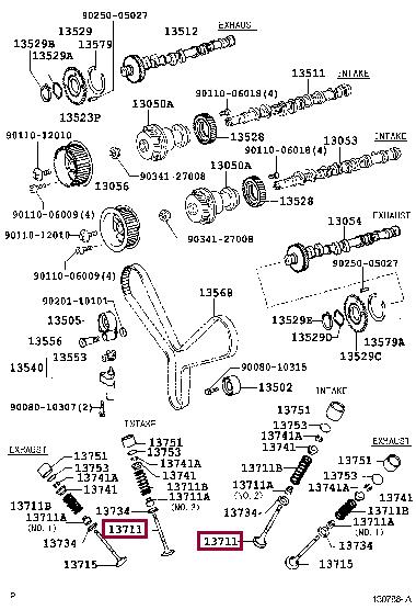 137110F010 Toyota Intake valve