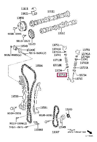 Toyota 13711-0H030 Intake valve 137110H030