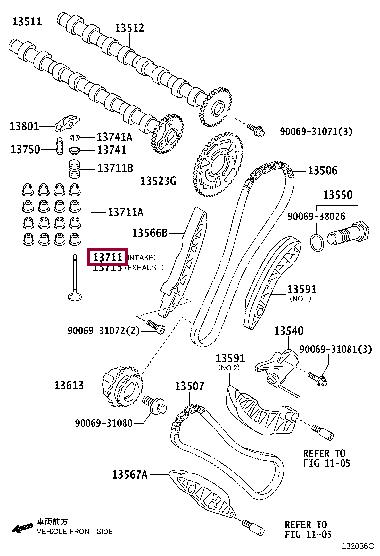 Toyota 13711-WA010 Intake valve 13711WA010