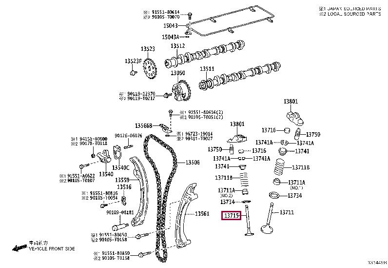 137150C031 Toyota Exhaust valve