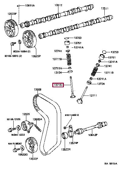 Toyota 13715-42010 Exhaust valve 1371542010