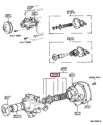 1610415020 Toyota Oil seal