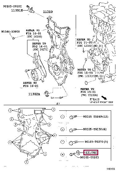 162580Y010 Toyota Gasket