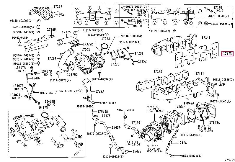 1717358050 Toyota Exhaust manifold gasket
