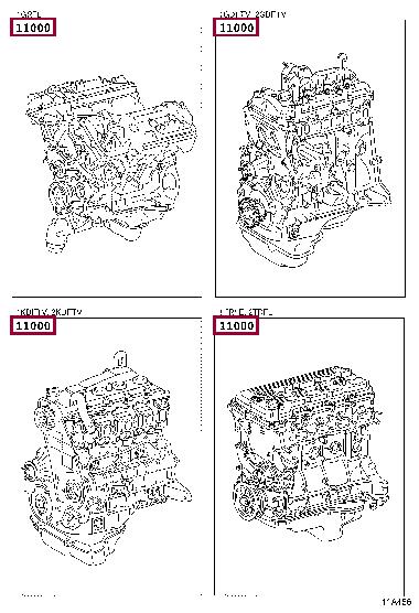 190000E040 Toyota Block assy-cylinder