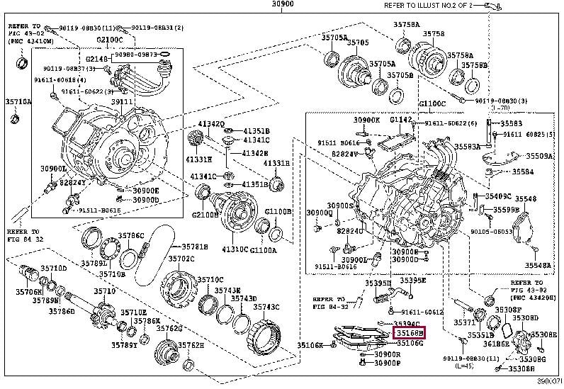 3516847010 Toyota Automatic transmission oil pan gasket