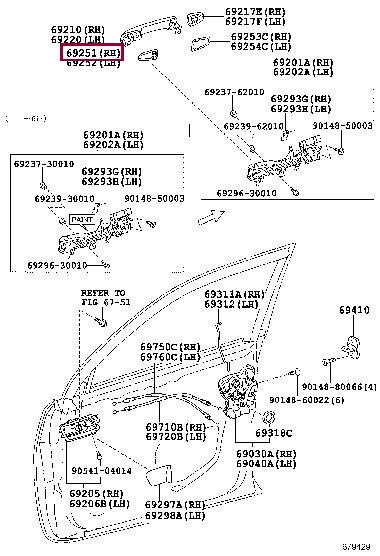 6924160030 Toyota Tailegate surnd