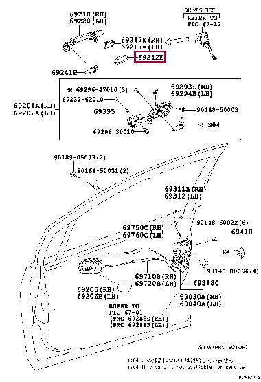 6924247030 Toyota Tailegate surnd