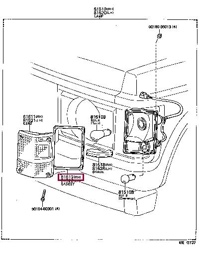 8151290A00 Toyota Profiled gasket