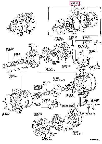 Toyota 88335-12030 Gasket kit 8833512030