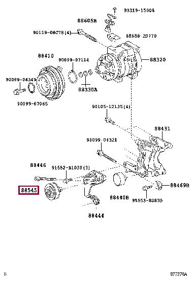 8844022100 Toyota DRIVE BELT IDLER