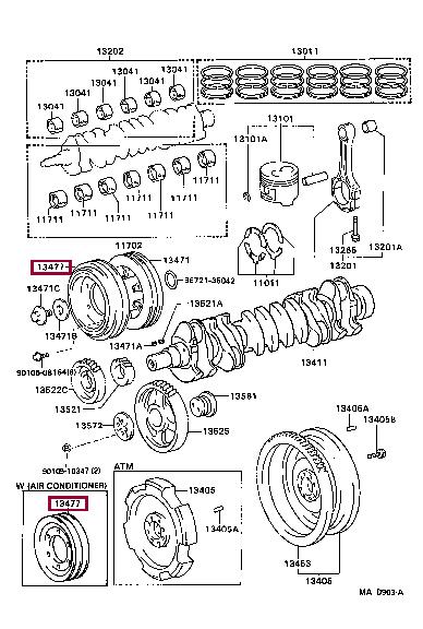 8845160070 Toyota Pulley crankshaft