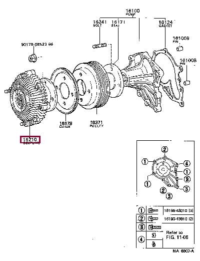 1621045100 Toyota Water pump