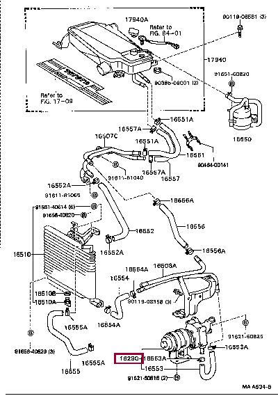 Toyota 16290-74010 Water pump 1629074010